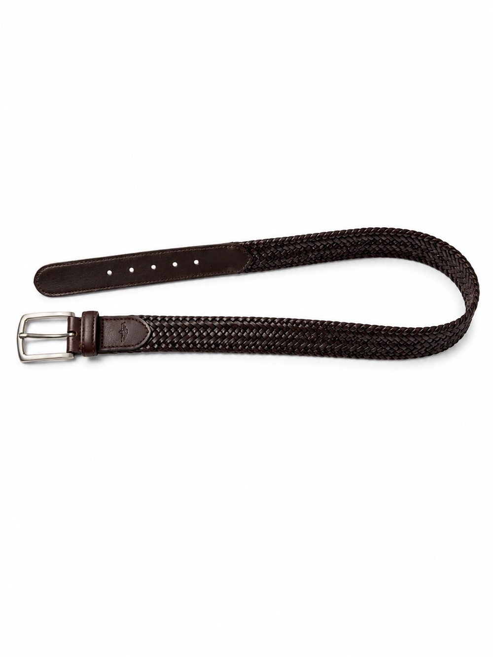 Dockers Braided Leather Men's Belt in Dark Brown-36 inches